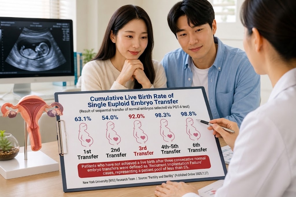 “Diagnosed with ‘Recurrent Implantation Failure’ After a Single Failed Euploid Transfer?… Cumulative Live Birth Reaches 92% by the Third Transfer”