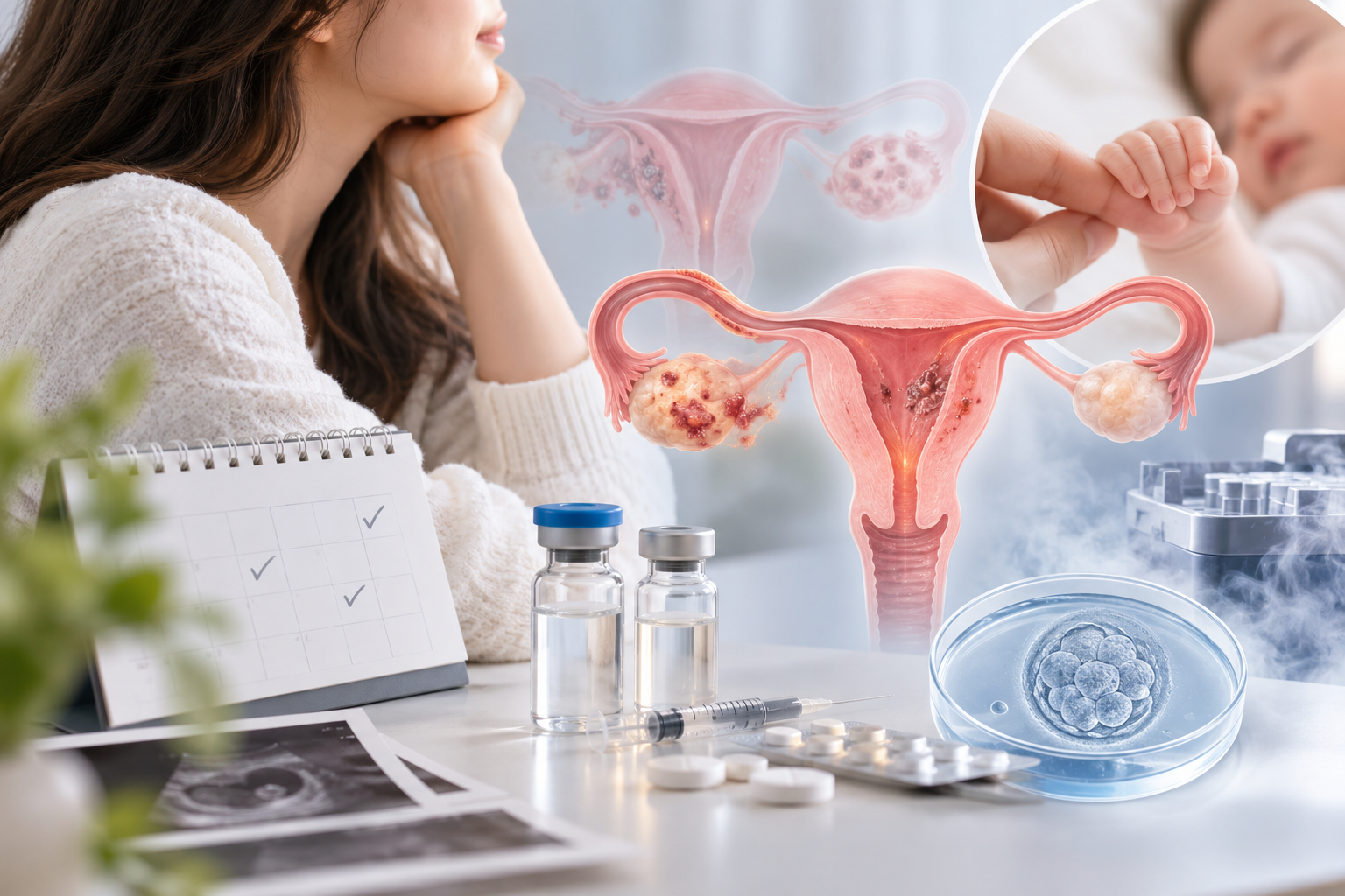 FET Pretreatment for Endometriosis and Adenomyosis: Early Live Birth Evidence